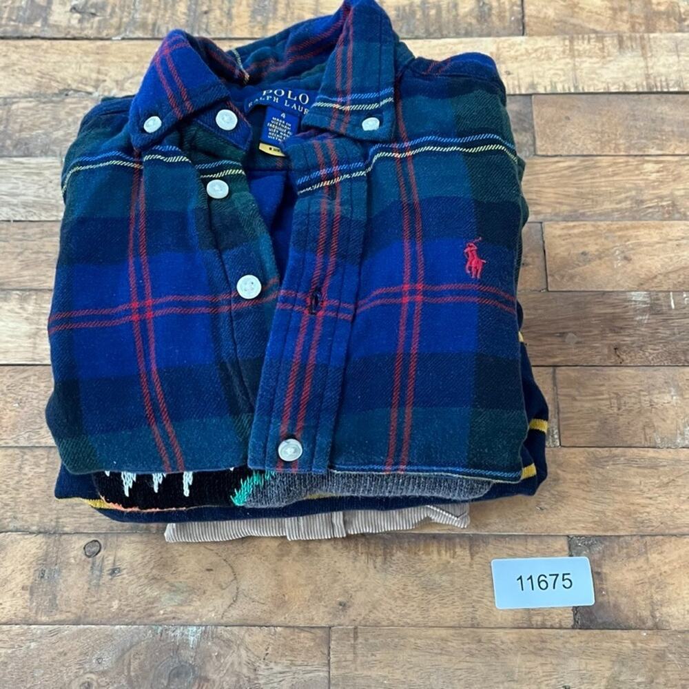 Bundle of 4 Boys Longsleeve Shirts Sizes 5T, 3, 4 Different styles